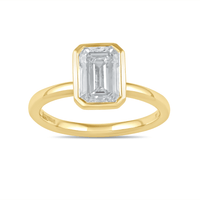 2.00ct Laboratory Grown Diamond Emerald Cut Solitaire Ring in 18kt Yellow Gold Rings Bevilles
