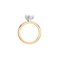 1.50ct Laboratory-Grown Diamond Heart Cut Solitaire Ring in 18kt Yellow and White Gold Rings Bevilles