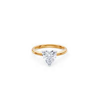 2.00ct Laboratory Grown Diamond Heart Cut Solitaire Ring in 18kt Yellow and White Gold Rings Bevilles