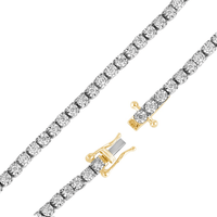 Tennis Bracelet with 1.00ct of Diamonds in 9ct Yellow Gold Bevilles Jewellers