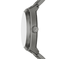 Fossil Everett Three-Hand Date Gunmetal Stainless Steel Watch FS6075 Watches Fossil