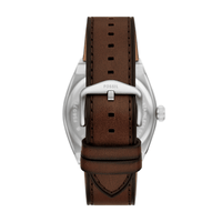Fossil Everett Three-Hand Date Brown Leather Watch FS6071 Watches Fossil