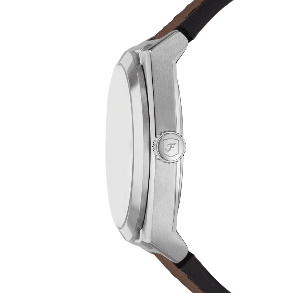 Fossil Everett Three-Hand Date Brown Leather Watch FS6071 Watches Fossil