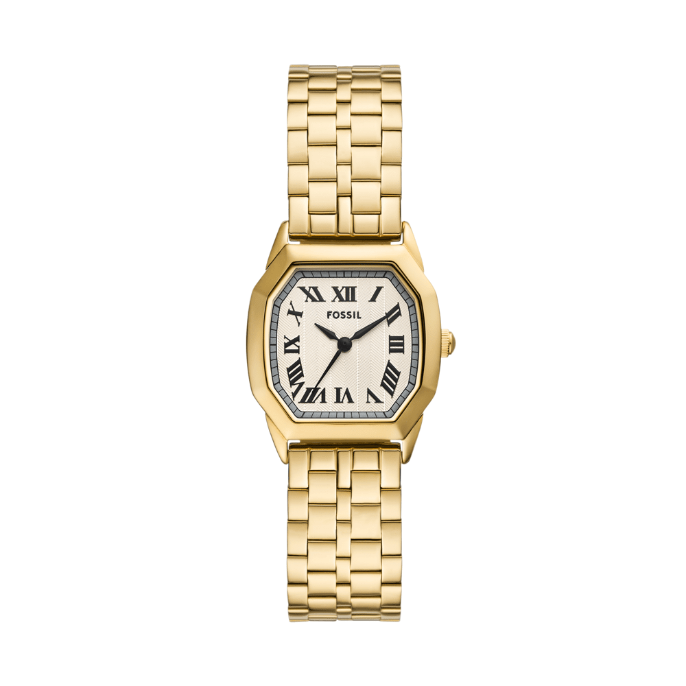 Fossil Harlow Three-Hand Gold-Tone Stainless Steel Watch ES5361 Watches Fossil