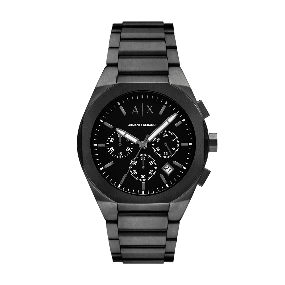 Armani Exchange Chronograph Black Stainless Steel Watch AX4183 Watches Armani Exchange