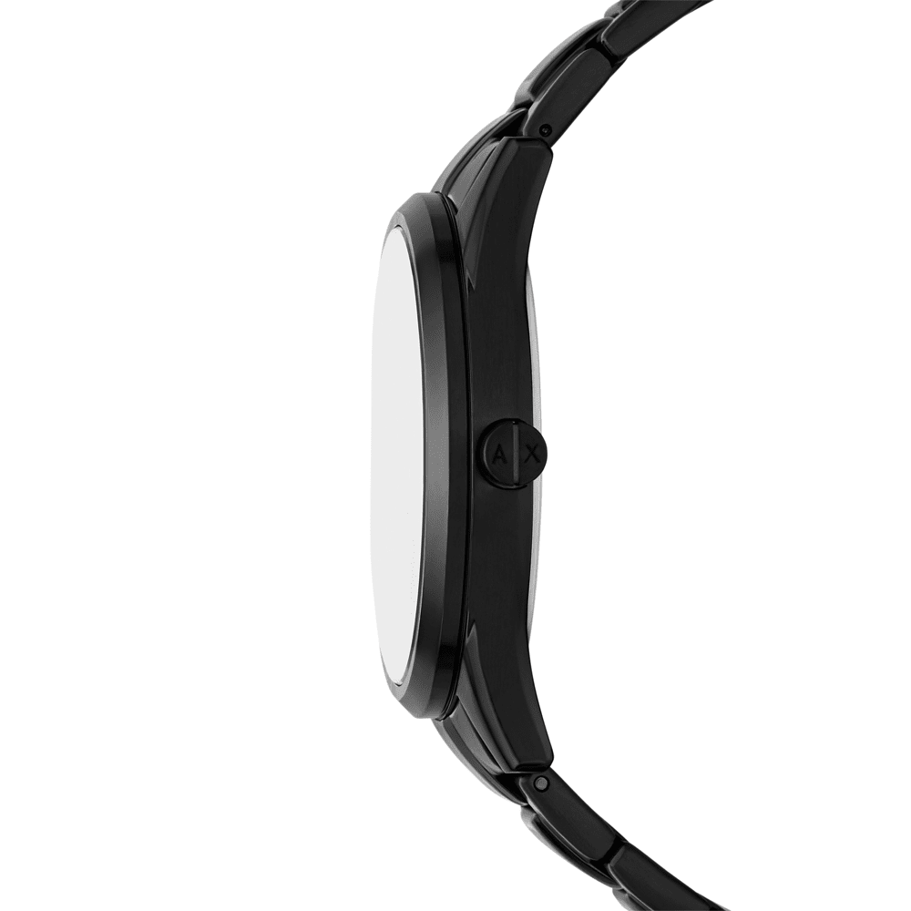 Armani Exchange Multifunction Black Stainless Steel Watch and Necklace Set AX7160SET Watches Armani Exchange