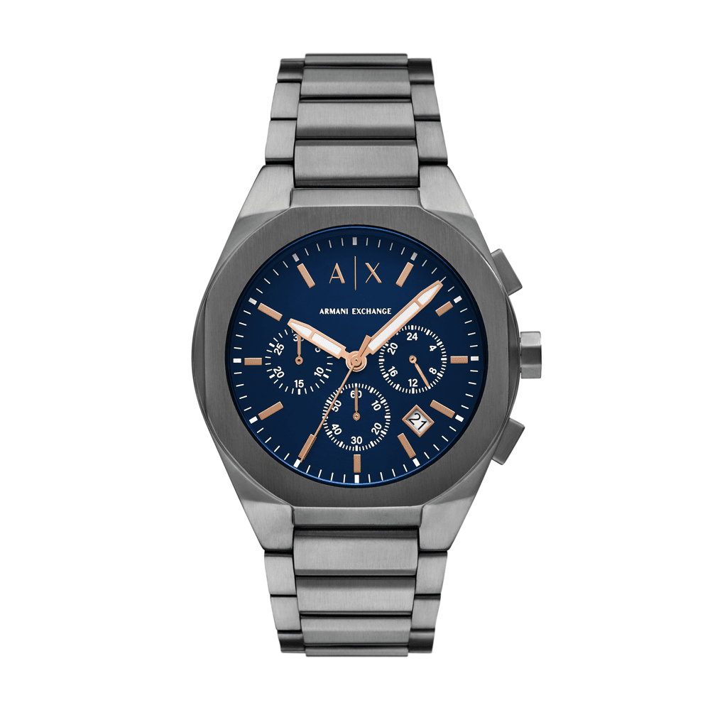 Armani Exchange Chronograph Gunmetal Stainless Steel Watch AX4182 Watches Armani Exchange
