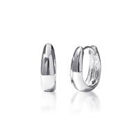 10mm Tappered Huggie Earrings in Sterling Silver Earrings Bevilles