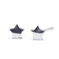 Christmas Star Stud Earrings in Sterling Silver Bevilles Jewellers
