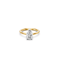 2.00ct Pear Solitaire Laboratory-Grown Diamond Ring in 18kt Yellow Gold and 18kt White Gold Rings Bevilles
