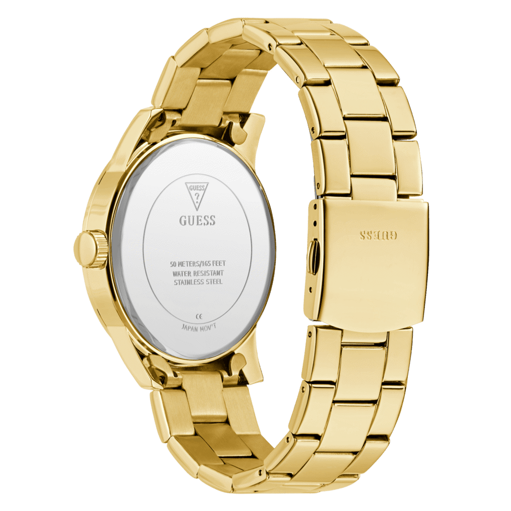 GUESS Men's Gold Tone Analogue Watch GW0915G1 Watches Guess