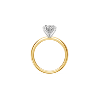 3.00ct Oval Solitaire Laboratory-Grown Diamond Ring in 18kt Yellow Gold and 18kt White Gold Rings Bevilles