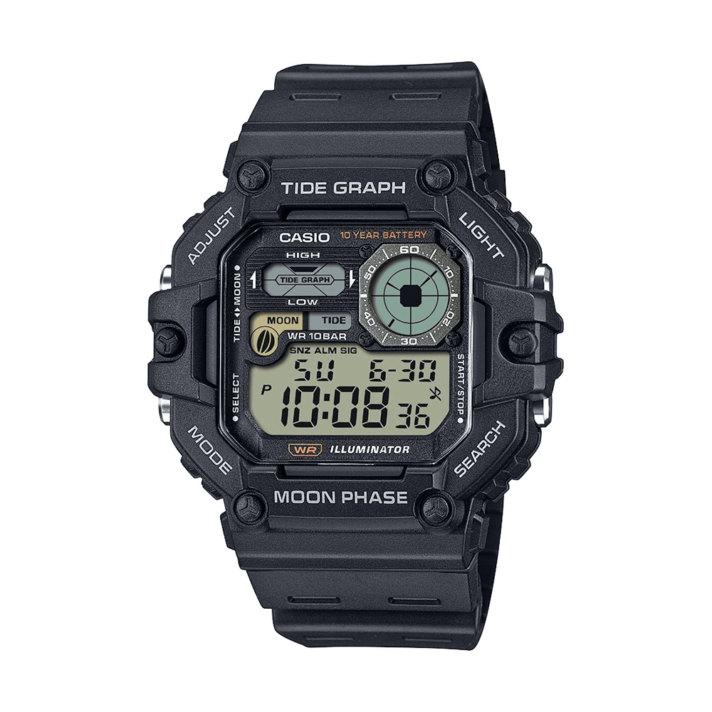 Casio Tide Graph Black Digital Watch WS1700H-1A
