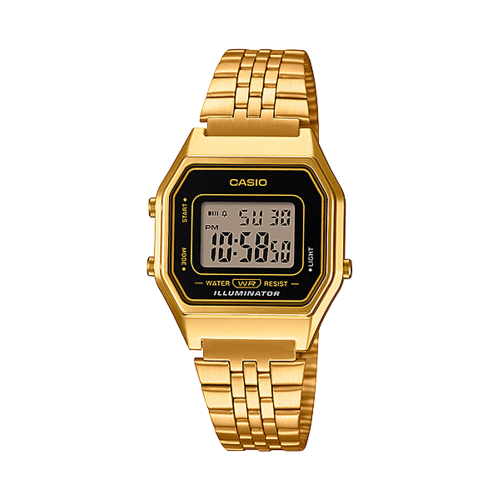 Casio Ladies Vintage Gold Digital Watch LA680WGA-1D Watches Casio
