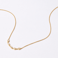 Cubic Zirconia Marquise Necklace in 18kt Gold Plated Sterling Silver Necklaces Bevilles