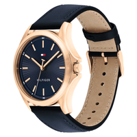 Tommy Hilfiger Bruce Blue Leather Navy Dial Men's Watch 1792189 Watches Tommy Hilfiger