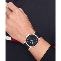 Tommy Hilfiger Bruce Blue Leather Navy Dial Men's Watch 1792189 Watches Tommy Hilfiger