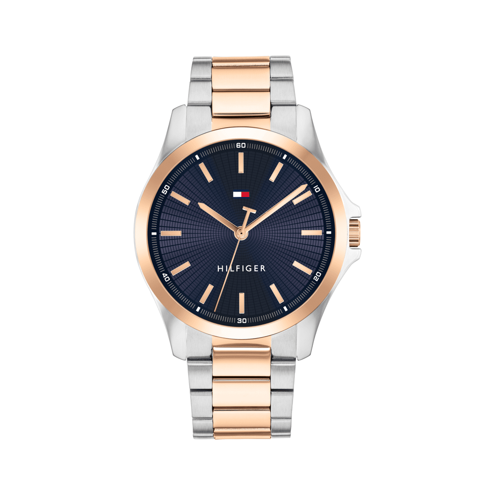 Tommy Hilfiger Bruce Two Tone Stainless Steel Navy Dial Men's Watch 1792193 Watches Tommy Hilfiger