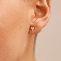 Cluster Heart Stud Earrings with 0.05tw of Laboratory-Grown Diamonds in 9kt Yellow Gold Earrings Bevilles