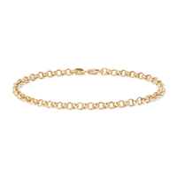 19cm 4mm Width Belcher Bracelet in 9kt Yellow Bonded Gold Bracelets Bevilles