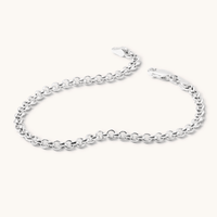 19cm Round Belcher Bracelet in Sterling Silver Bracelets Bevilles