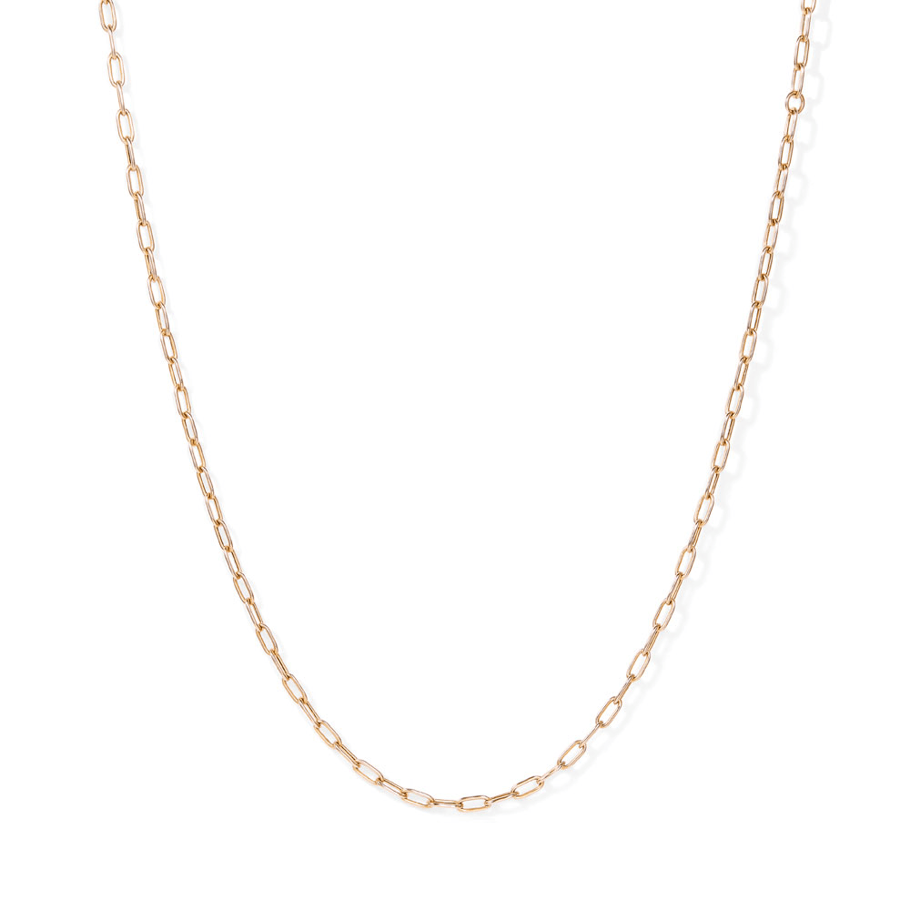 45cm Fine Paperclip Chain in 9kt Yellow Gold Necklaces Bevilles