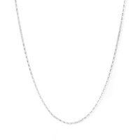 45cm 2.5mm Width Oval Belcher Chain in Sterling Silver Necklaces Bevilles
