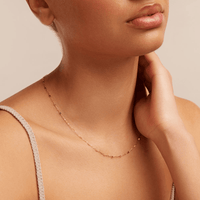 45cm Faceted Paperclip Chain in 9kt Yellow Gold Necklaces Bevilles