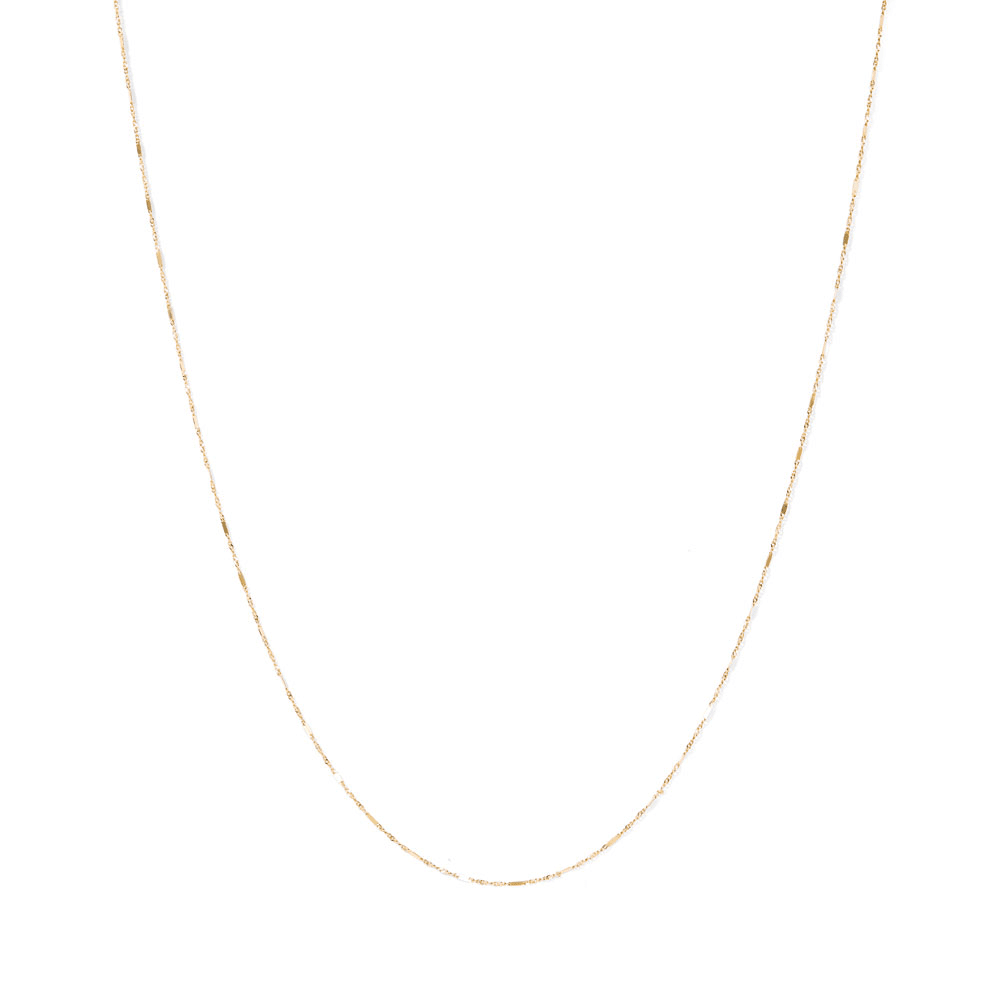 45cm Faceted Singapore Chain in 9kt Yellow Gold Necklaces Bevilles