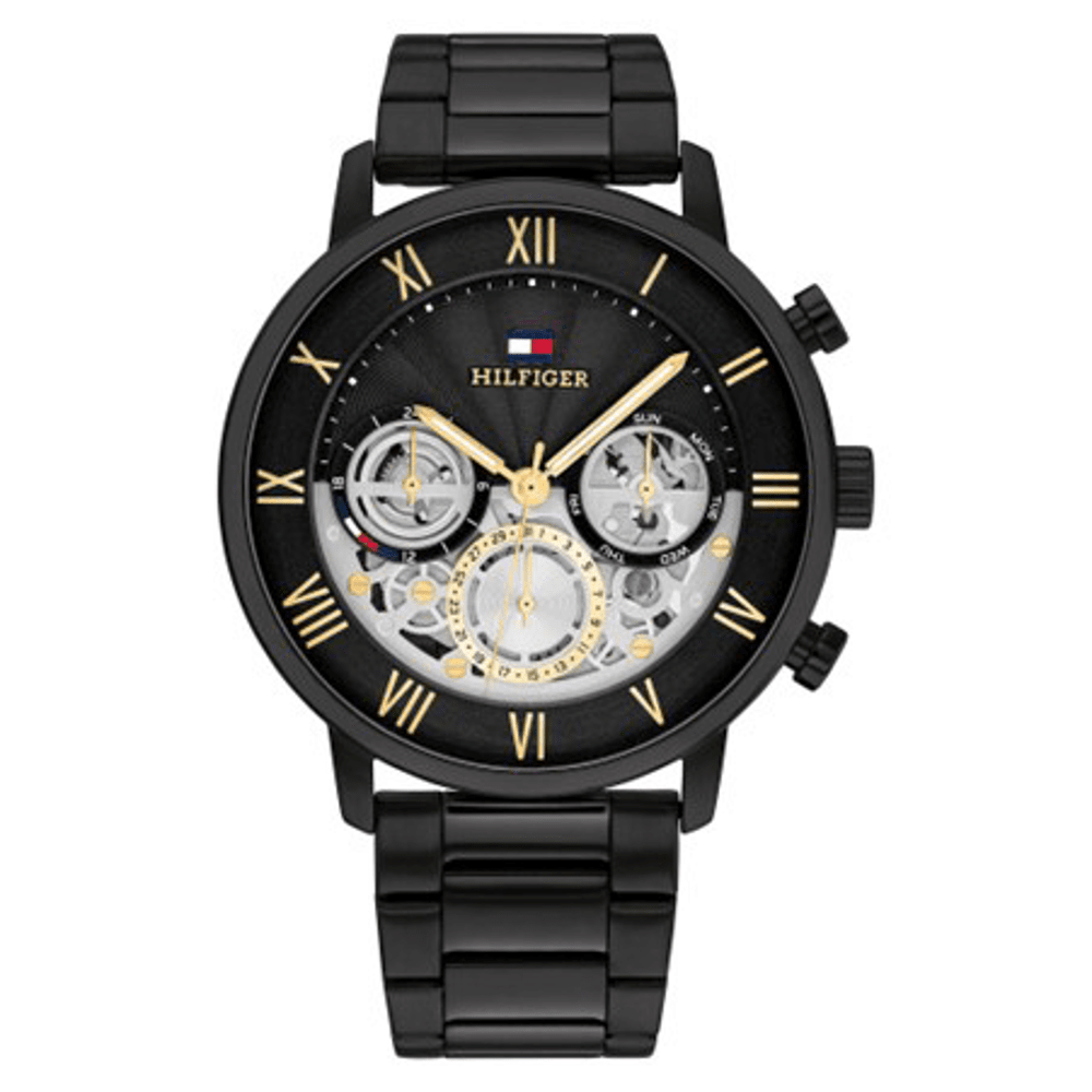 JMブラック36 Tommy Hilfiger Legend Multifunction Black Watch 1710706 – Bevilles