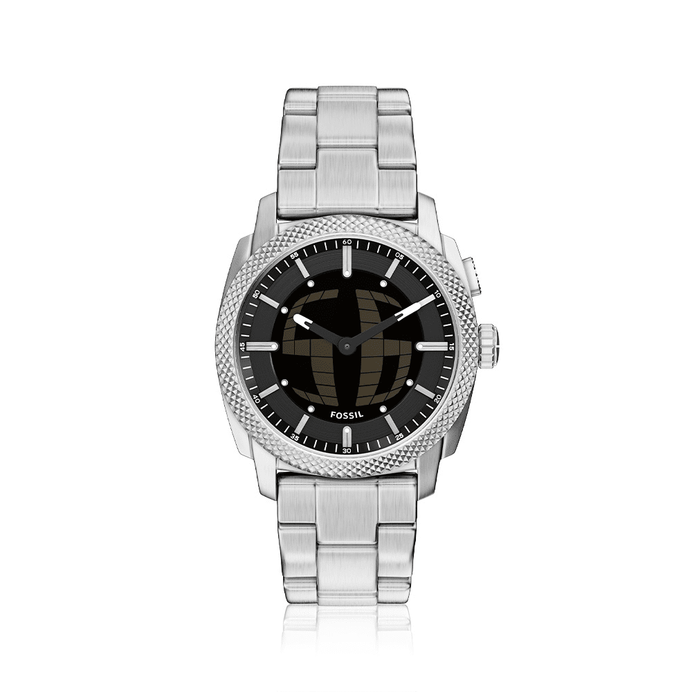 Fossil Machine Big Tic Silver Tone Watch FS6155 – Bevilles Jewellers