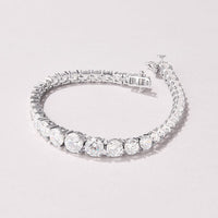 18.4cm Sterling Silver Tennis Bracelet with Cubic Zirconia Bracelets Bevilles