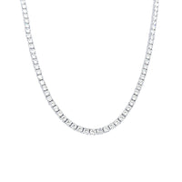 41cm Tennis Claw Necklace with Cubic Zirconia in Sterling Silver Necklaces Bevilles