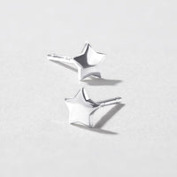 Christmas Star Stud Earrings in Sterling Silver Bevilles