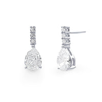 Drop Stud Earrings with Cubic Zirconia in Sterling Silver Bevilles Jewellers