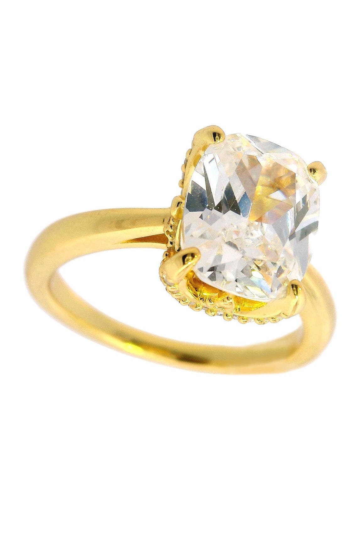 SYDNEY SOIRÉE ELAINE CUSHION CUT RING GOLD Bevilles Jewellers