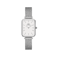 Daniel Wellington Quadro 20X26 Pressed Sterling Silver & White Watch Watches Daniel Wellington