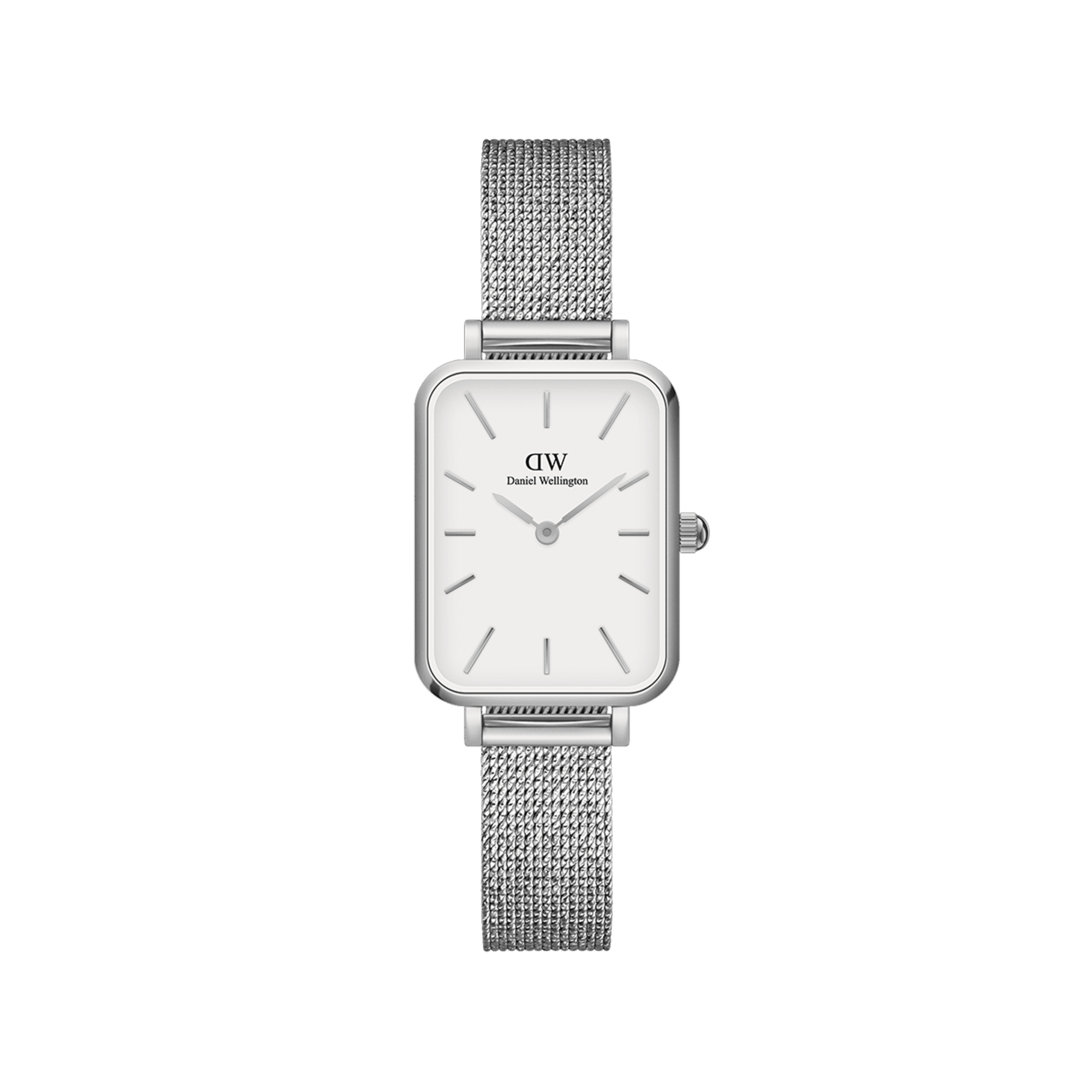 Daniel Wellington Quadro 20X26 Pressed Sterling Silver & White Watch Watches Daniel Wellington