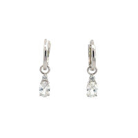 A CHRISTMAS JOURNEY BABY OVAL EARRINGS SILVER Bevilles Jewellers