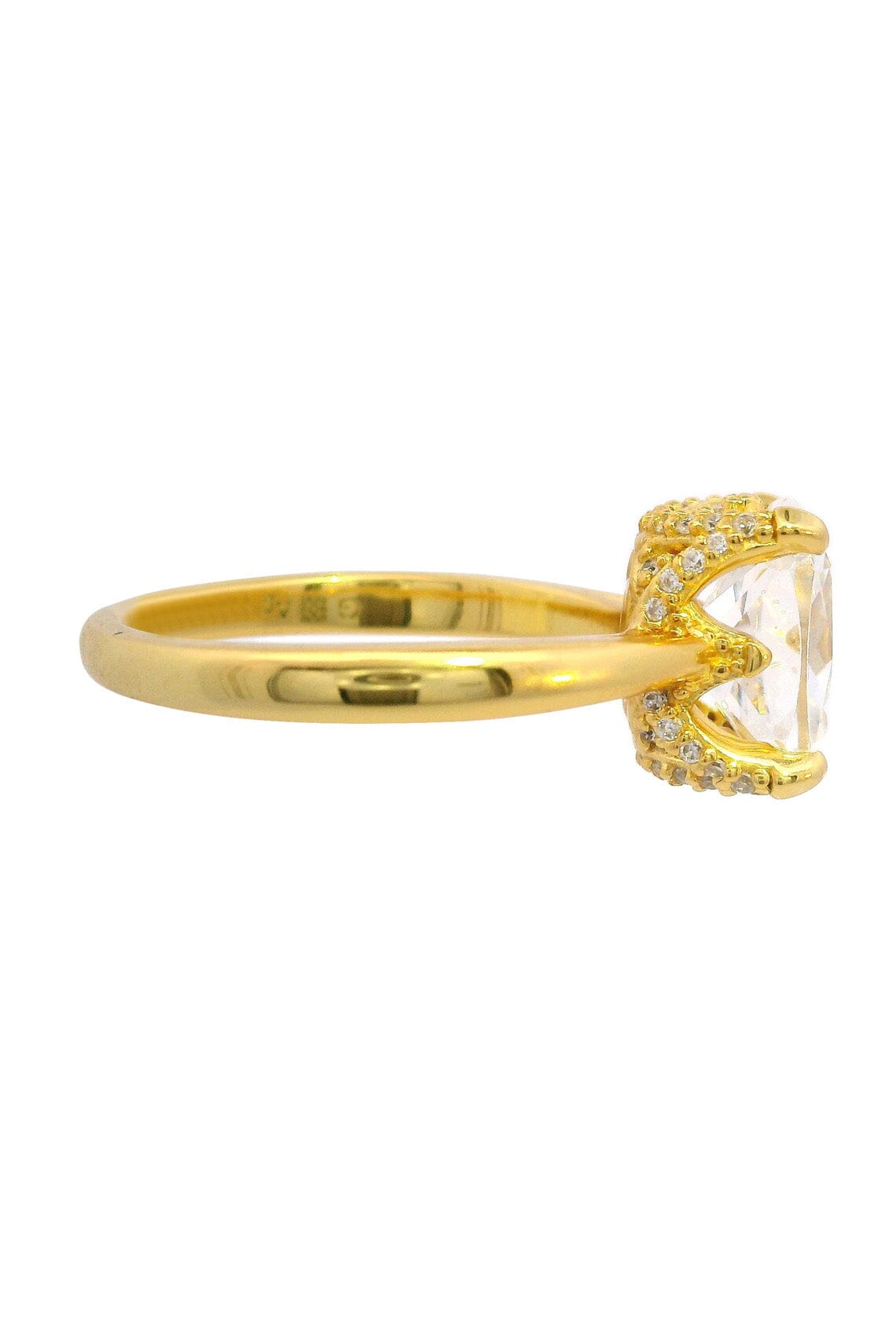 SYDNEY SOIRÉE ELAINE CUSHION CUT RING GOLD Bevilles Jewellers