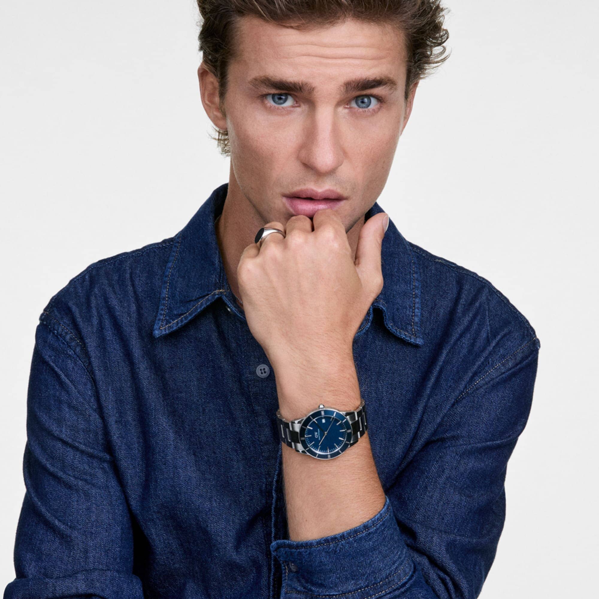 Daniel Wellington Iconic Paradigma Link Blue Enamel Watch Watches Daniel Wellington