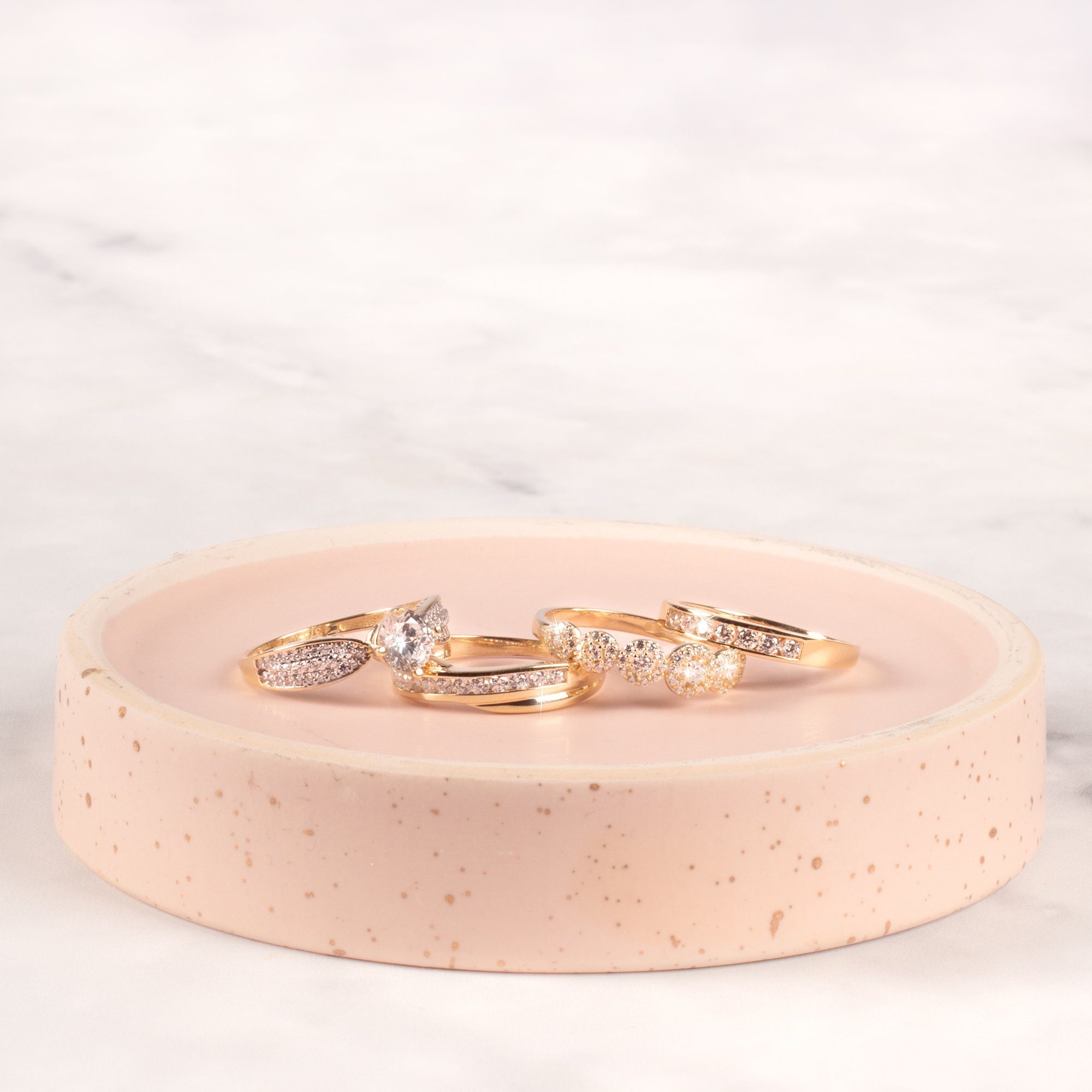 9ct Yellow Gold Cubic Zirconia Ring with Tapered Shoulders Rings Bevilles