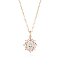 GEORGINI ICONIC BRIDAL ELOISE PENDANT ROSE GOLD Bevilles Jewellers
