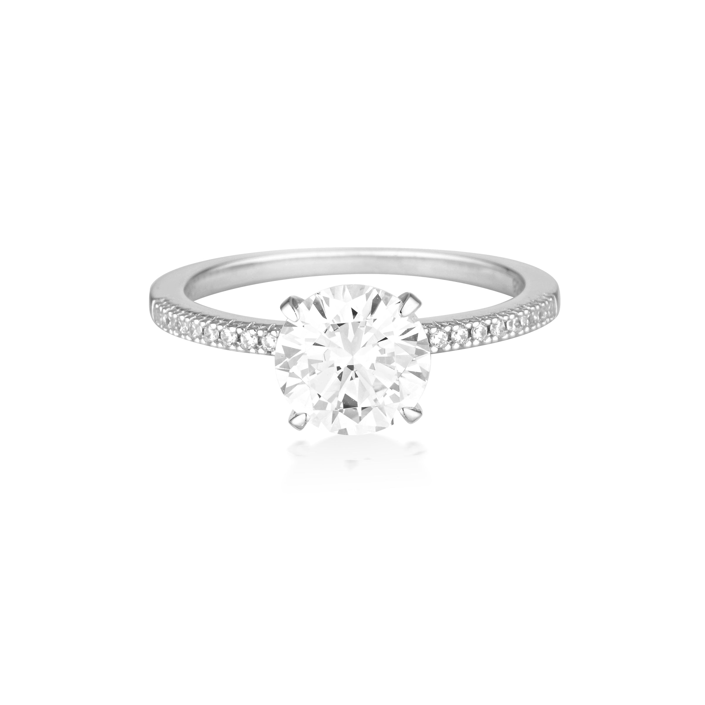 GEORGINI ICONIC BRIDAL FRANCESCA RING SILVER Bevilles Jewellers