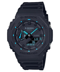 Casio G Shock Black and Blue Men's Watch GA-2100-1A2 Watches Casio