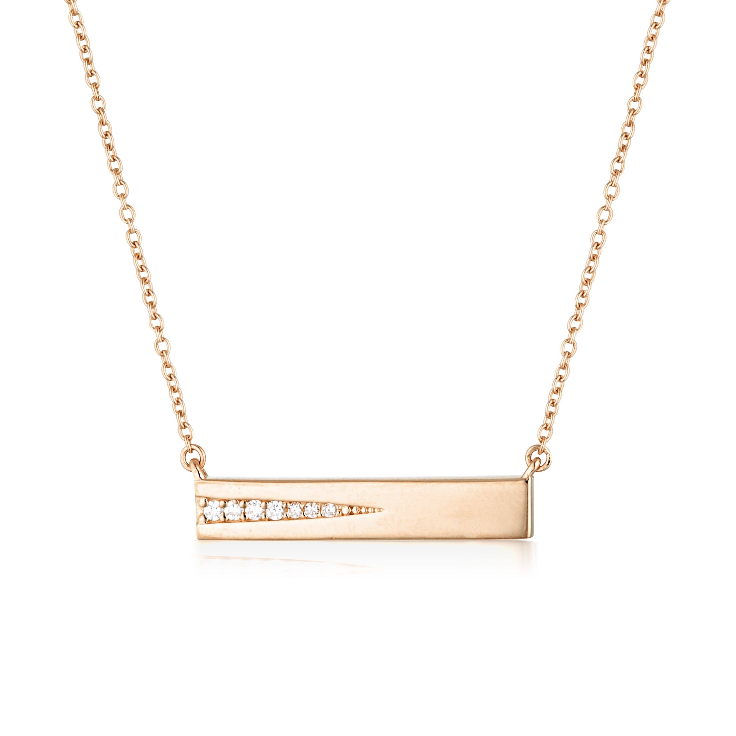 GEORGINI THE LAYERED EDIT GILDED PENDANT ROSE GOLD Bevilles Jewellers