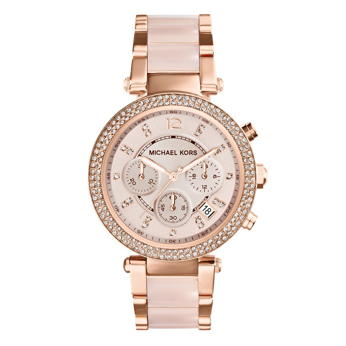 Michael Kors Parker Rose Gold Stone Set Watch MK5896 Watches Michael Kors