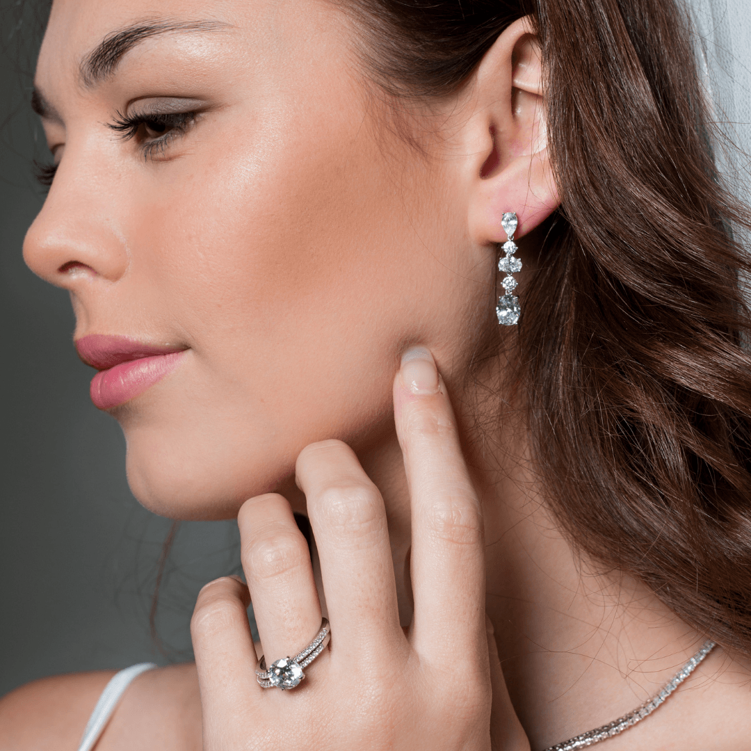 GEORGINI ICONIC BRIDAL FRANCESCA RING SILVER Bevilles Jewellers