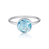 Georgini - Rodos Sterling Silver Blue Topaz Ring Bevilles Jewellers