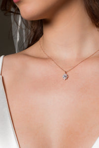 GEORGINI ICONIC BRIDAL ELOISE PENDANT ROSE GOLD Bevilles Jewellers